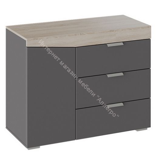 Комод тип 1 (Дуб Сонома/Графит Серый)