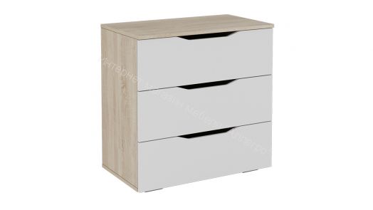 Комод тип 3 ТриЯ (Дуб Сонома/Белый Ясень)