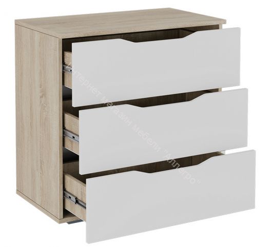 Комод тип 3 ТриЯ (Дуб Сонома/Белый Ясень)