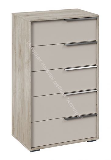 Комод «Эмбер» (Баттл Рок/Серый глянец)