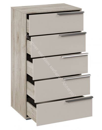 Комод «Эмбер» (Баттл Рок/Серый глянец)