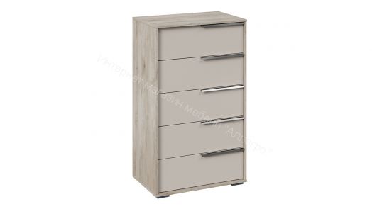 Комод «Эмбер» (Баттл Рок/Серый глянец)