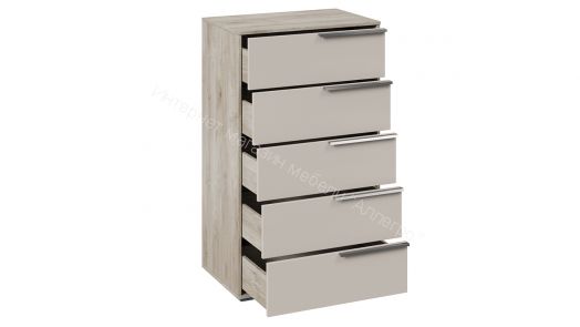 Комод «Эмбер» (Баттл Рок/Серый глянец)