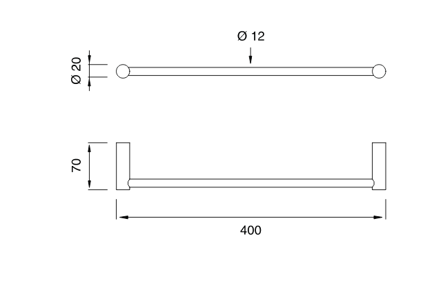 Полотенцедержатель Cea Design STEM STE 02 схема 2