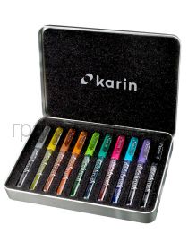 Маркеры художественные 10шт.KARIN DECO BRUSH METALLIC 28Z1