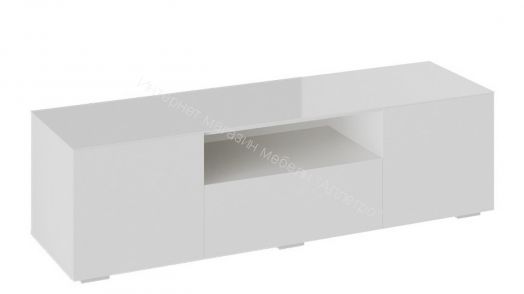 Тумба для ТВ «Glance» тип 1 (Белый/Стекло белый глянец)