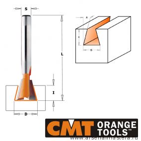 Фреза ласточкин хвост 7 градус S 8 D 19 x 22 мм CMT 918.190.11