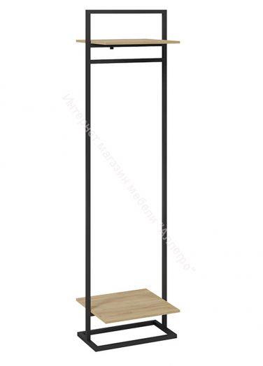 Вешалка «Лофт» Тип 1 (Черный/Дуб крафт золотой)