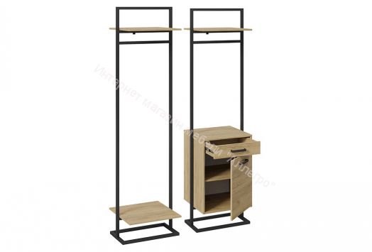 Набор мебели «Лофт» №5 (Черный/Дуб крафт золотой)