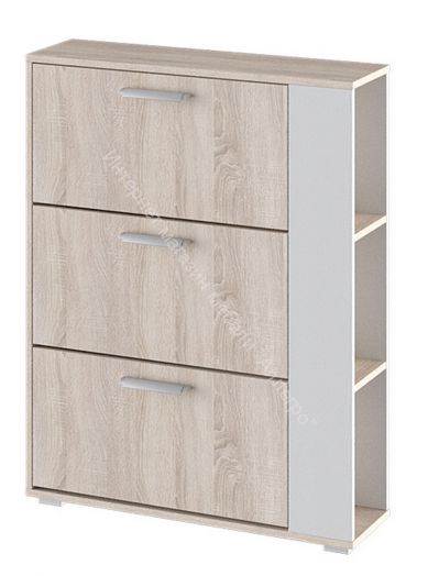 Тумба для обуви «Эрика» Тип 1 (Дуб Сонома/Белый ясень)