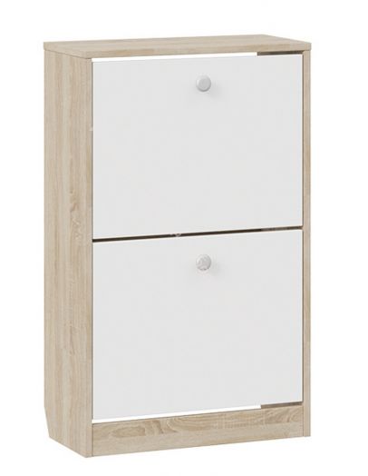 Тумба для обуви «Тетра» Тип 2 Исп. 2 (Дуб сонома/Белый)