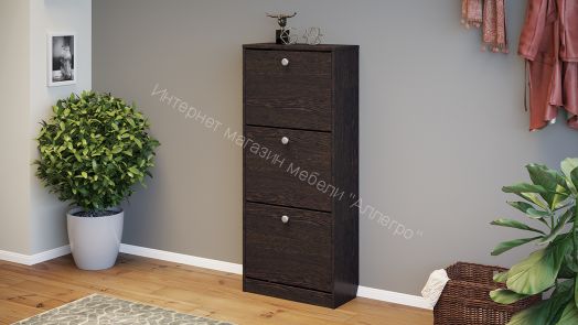 Тумба для обуви «Тетра» Тип 1 Исп. 2 (Венге Цаво)