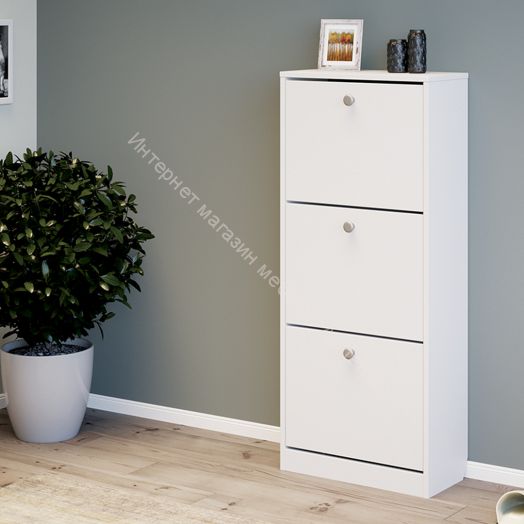 Тумба для обуви «Тетра» Тип 1 Исп. 2 (Белый)