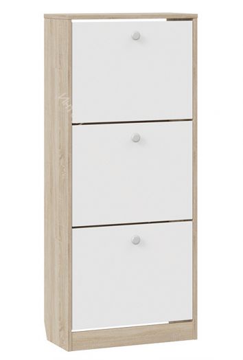 Тумба для обуви «Тетра» Тип 1 Исп. 2 (Дуб сонома/Белый)