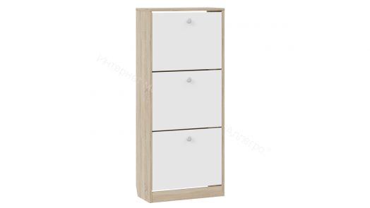 Тумба для обуви «Тетра» Тип 1 Исп. 2 (Дуб сонома/Белый)