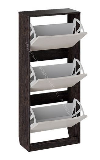 Тумба для обуви «Тетра» Тип 1 (Венге Цаво/Дуб Белфорд)