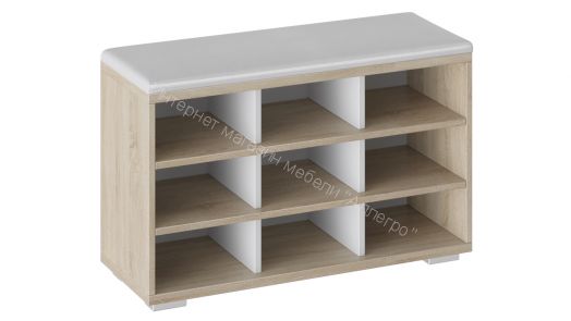 Тумба для обуви Тип 10 (Дуб Сонома/Белый ясень)