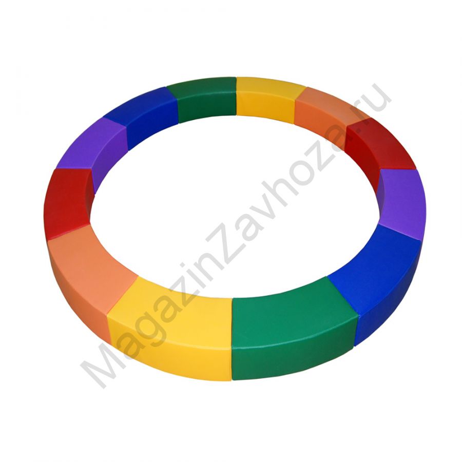 Бревно гимнастическое "Радуга" круг детское