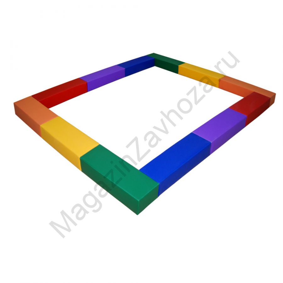 Бревно гимнастическое "Радуга" квадрат детское