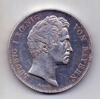 2 талера 1842 Бавария UNC Вальхалла