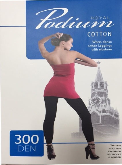 Podium Cotton 300 Теплые леггинсы из хлопка (черные)