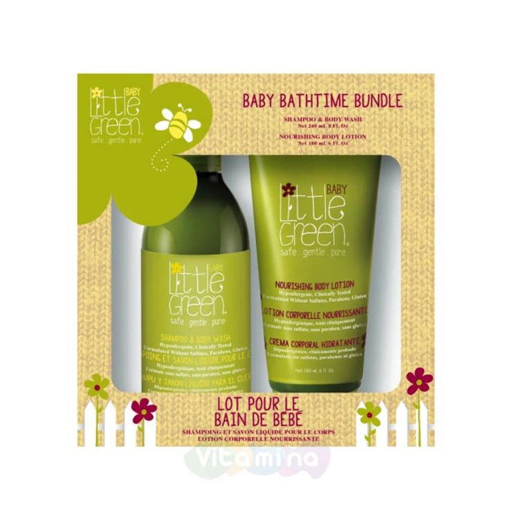 LITTLE GREEN Набор "Комплект для купания малыша" BABY BATHTIME BUNDLE