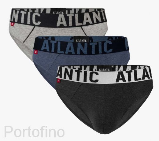 3MP-102 Трусы спорт Atlantic Solid melange - набор 3 штуки