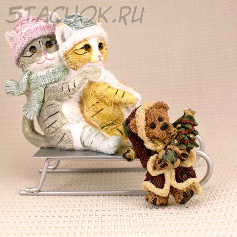 Брошь "Мишка Санта-Клаус" (TBC США)