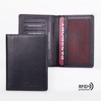 Обложка для паспорта с RFID защитой Stampa Brio 102-R-1213C Black BKS