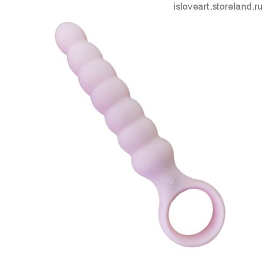 Анальный массажер с вибрацией и кольцом