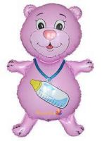 Шар (37/94) Фигура Мишка Розовый.