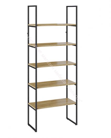 Стеллаж «Лофт» Тип 1 (800) Черный/Дуб крафт золотой