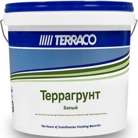 Грунт Белый Terraco Terragrunt White 20кг Проникающий, Пигментированный для Внутренних и Наружных Работ / Террако Террагрунт Вайт