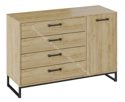 Комод «Лофт» тип 3 (Дуб крафт золотой)