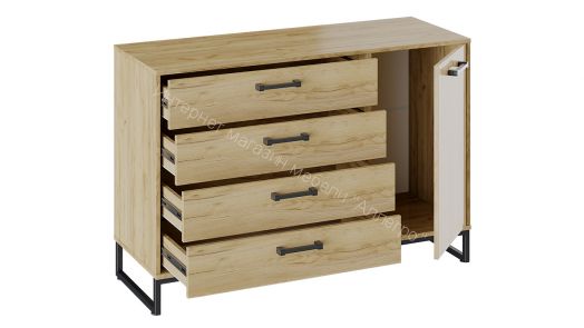 Комод «Лофт» тип 3 (Дуб крафт золотой)