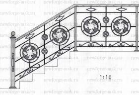 Эскиз: Кованое ограждение для лестницы 4 (эскиз)