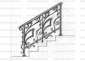 Эскиз: Кованое ограждение для лестницы 8 (эскиз)