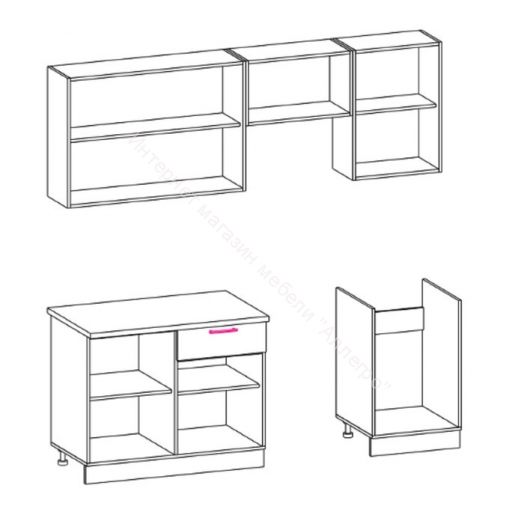 Кухонный гарнитур Риал 2К-110-Капучино 2100