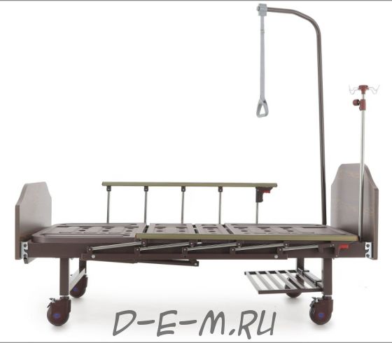 Кровать механическая Med-Mos Е-8 (MM-2024Н-02) (2 функции) ЛДСП с полкой и обеденным столиком