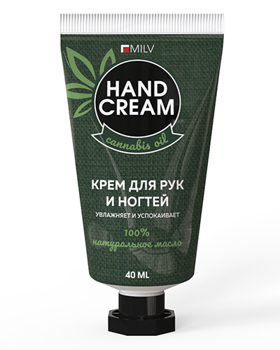 Крем Milv 18187 "Восстанавливающий" для рук и ногтей с конопляным маслом и пантенолом КАННАБИС 40 мл