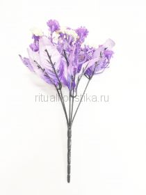 Искусственный букет гвоздики с блестками 25 голов 27 см 2 расцветки