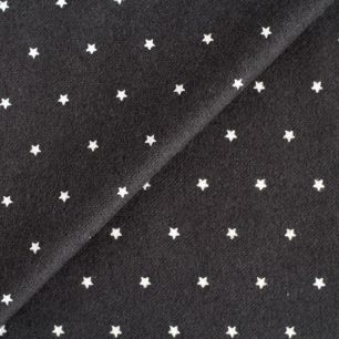 Хлопок теплый Мелкие звезды на сером 50х37 см.