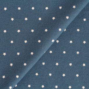 Хлопок теплый Мелкие звезды на голубом 50х37 см.