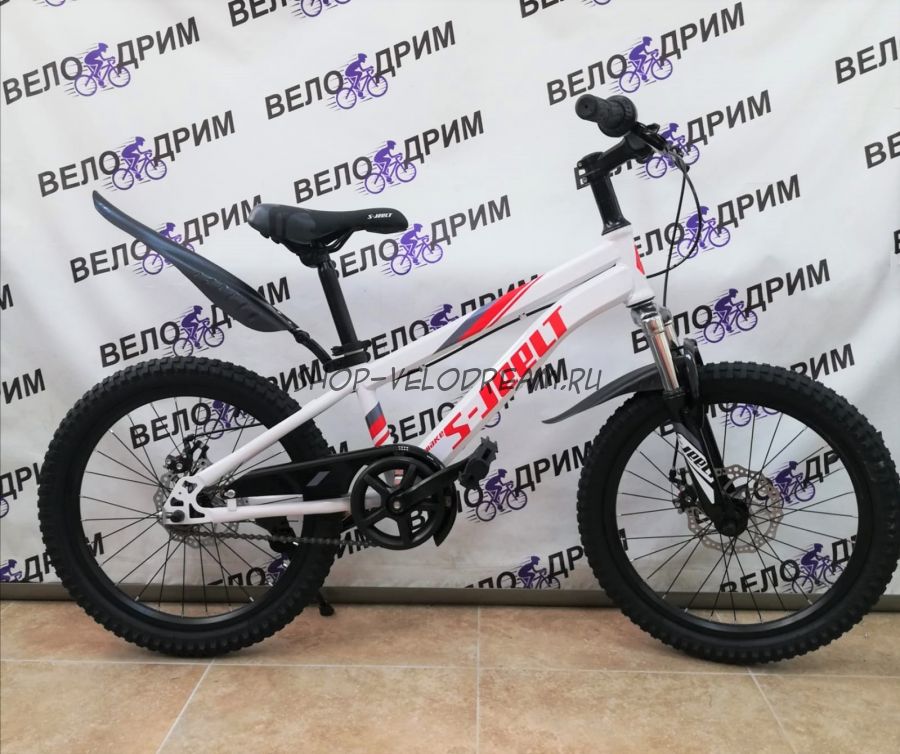 Велосипед 20" Sjeelt спицы детский бело-красный