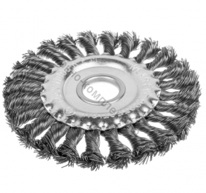 Щетка-крацовка дисковая, витая стальная проволока, посад. d=22,2 мм, d=125мм, (шт.) 45-2-712