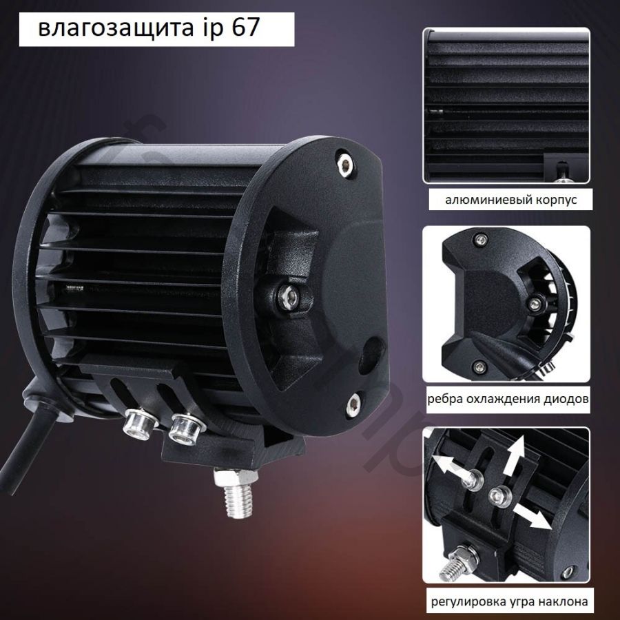 Светодиодная фара стг 144 ватта