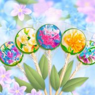 Изделия кондитерские сахаристые - леденцовая карамель "Ассорти.Цветы"