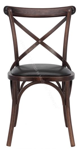 Стул Leset Грид мягкий Тёмный орех/кожзам Шоколад