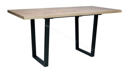 Стол раздвижной Leset Ларс 1Р металл Черный/Дуб вотан