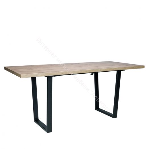 Стол раздвижной Leset Ларс 2Р металл Черный/Дуб вотан
